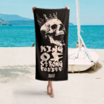King of Strong Coffee Beach Towel - Image 2